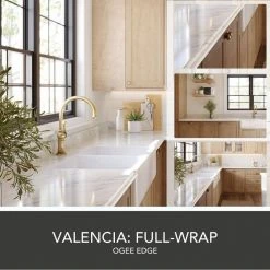 Hampton Bay Wilsonart 8 ft. Laminate Countertop Kit Included in Gloss Calcutta Marble/Textured Gloss with Full Wrap Ogee Edge -Hampton Bay Shop calcutta marble hampton bay laminate countertops 12337kt08r4925 40 1000
