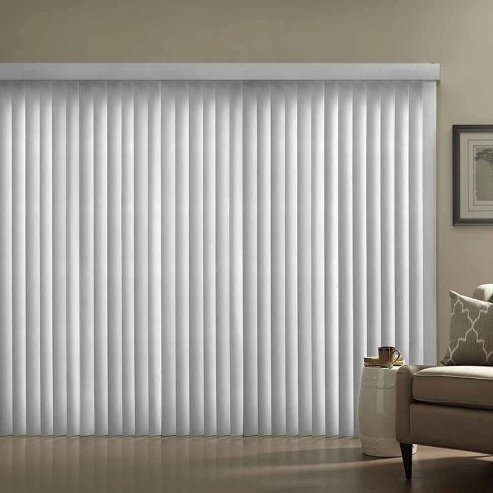 Hampton Bay Canvas Pearl White Room Darkening Vertical Blind for Sliding Door or Window - Louver Size 3.5 in. W x 84 in. L(9-Pack) 7 Hampton Bay Canvas Pearl White Room Darkening Vertical Blind for Sliding Door or Window - Louver Size 3.5 in. W x 84 in. L(9-Pack) - Image 7
