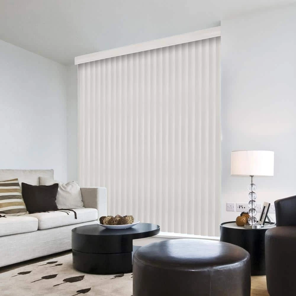 Hampton Bay Canvas Pearl White Room Darkening Vertical Blind for Sliding Door or Window - Louver Size 3.5 in. W x 84 in. L(9-Pack) 1 Hampton Bay Canvas Pearl White Room Darkening Vertical Blind for Sliding Door or Window - Louver Size 3.5 in. W x 84 in. L(9-Pack)