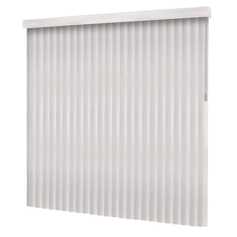Hampton Bay Canvas Pearl White Room Darkening Vertical Blind for Sliding Door or Window - Louver Size 3.5 in. W x 84 in. L(9-Pack) 2 Hampton Bay Canvas Pearl White Room Darkening Vertical Blind for Sliding Door or Window - Louver Size 3.5 in. W x 84 in. L(9-Pack) - Image 2