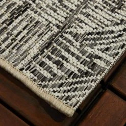 Hampton Bay Pauling Charcoal 8 ft. x 10 ft. Abstract Indoor/Outdoor Area Rug -Hampton Bay Shop charcoal hampton bay outdoor rugs 3011399 4f 1000