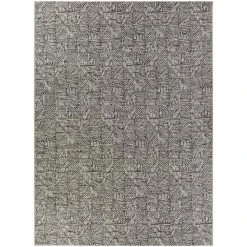 Hampton Bay Pauling Charcoal 8 ft. x 10 ft. Abstract Indoor/Outdoor Area Rug