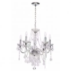 Hampton Bay Maria Theresa 6-Light Chrome with Clear Acrylic Chandelier