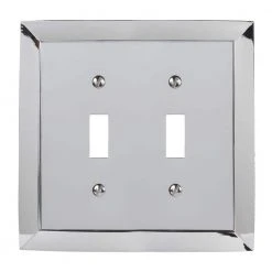 Hampton Bay Chrome 2-Gang Toggle Wall Plate