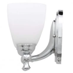 Hampton Bay Solomone 22 in. 3-Light Traditional Polished Chrome Bathroom Vanity Light with Opal Glass Shades -Hampton Bay Shop chrome hampton bay vanity lighting cp3563 4f 1000