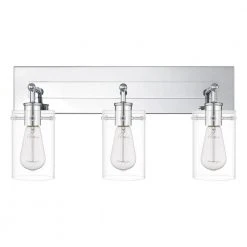 Hampton Bay Regan 21 in. 3-Light Chrome Bathroom Vanity Light with Clear Glass Shades 16 Hampton Bay Regan 21 in. 3-Light Chrome Bathroom Vanity Light with Clear Glass Shades -Hampton Bay Shop chrome hampton bay vanity lighting dshd19574v6 c3 1000
