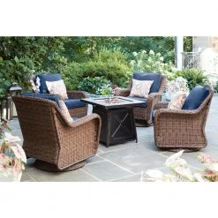 Hampton Bay Crossridge 50,000 BTU Antique Bronze Gas Fire Pit