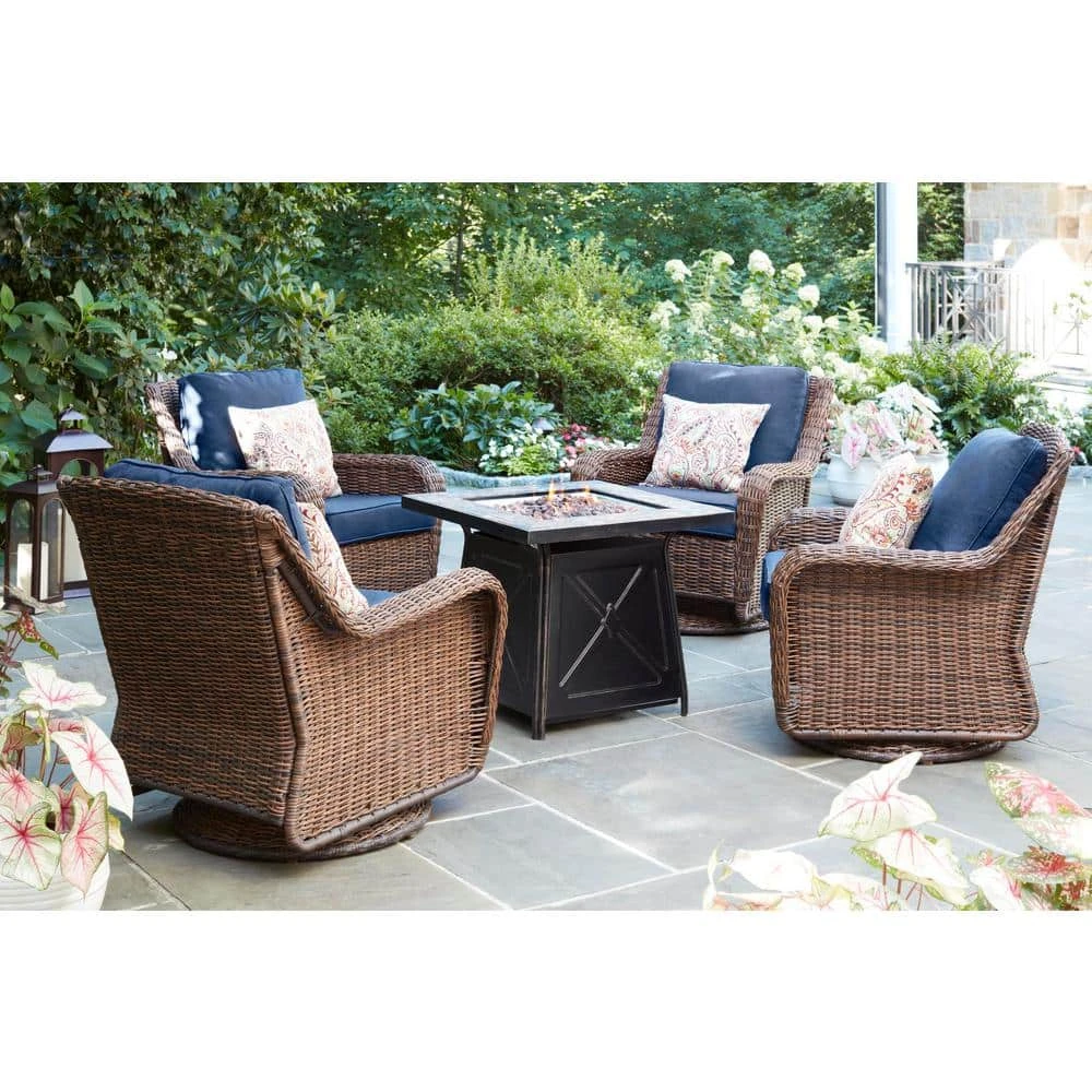 Hampton Bay Crossridge 50,000 BTU Antique Bronze Gas Fire Pit 1 Hampton Bay Crossridge 50,000 BTU Antique Bronze Gas Fire Pit