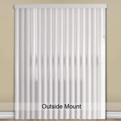 Hampton Bay Crown White Room Darkening 3.5 in. Vertical Blind Kit for Sliding Door or Window - 78 in. W x 84 in. L -Hampton Bay Shop crown white hampton bay vertical blinds 10793478805020 77 1000