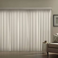 Hampton Bay Crown White Room Darkening Vertical Blind for Sliding Door or Window - Louver Size 3.5 in. W x 84 in. L(9-Pack) -Hampton Bay Shop crown white hampton bay vertical blinds 10793478808588 c3 1000