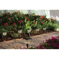 Hampton Bay Grant Solar 10 Lumens Dark Bronze Outdoor Integrated LED 3000K Warm White Landscape Path Light (6-Pack) -Hampton Bay Shop dark bronze hampton bay path lights 84101 77 1000