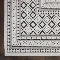 Hampton Bay Calobra Dark Grey 5 ft. x 7 ft. Geometric transitional Indoor/Outdoor Area Rug -Hampton Bay Shop dark grey hampton bay area rugs 773043 1d 1000