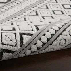 Hampton Bay Calobra Dark Grey 5 ft. x 7 ft. Geometric transitional Indoor/Outdoor Area Rug -Hampton Bay Shop dark grey hampton bay area rugs 773043 1f 1000