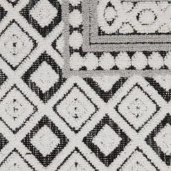 Hampton Bay Calobra Dark Grey 5 ft. x 7 ft. Geometric transitional Indoor/Outdoor Area Rug -Hampton Bay Shop dark grey hampton bay area rugs 773043 fa 1000