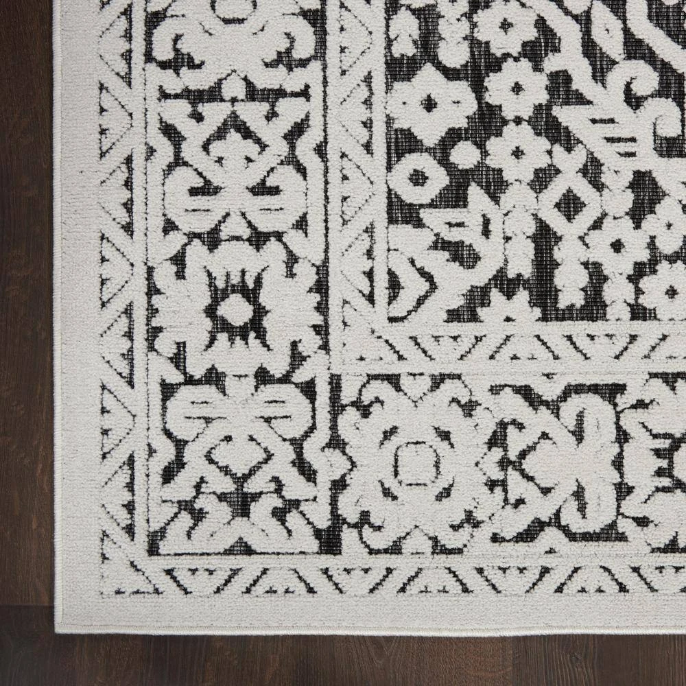 Hampton Bay Calobra Dark Grey 9 ft. x 12 ft. Geometric Contemporary Indoor/Outdoor Area Rug 4 Hampton Bay Calobra Dark Grey 9 ft. x 12 ft. Geometric Contemporary Indoor/Outdoor Area Rug - Image 4