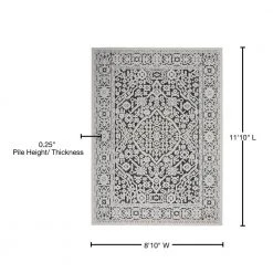 Hampton Bay Calobra Dark Grey 9 ft. x 12 ft. Geometric Contemporary Indoor/Outdoor Area Rug 16 Hampton Bay Calobra Dark Grey 9 ft. x 12 ft. Geometric Contemporary Indoor/Outdoor Area Rug -Hampton Bay Shop dark grey hampton bay area rugs 773814 76 1000