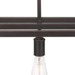 Hampton Bay Boswell Quarter 5-Light Distressed Black Industrial Linear Island Hanging Chandelier for Kitchen -Hampton Bay Shop distressed black hampton bay chandeliers 7965hbdbdi 1d 1000