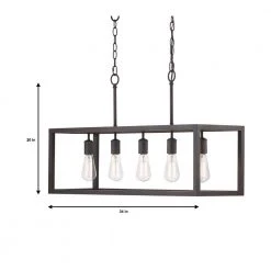 Hampton Bay Boswell Quarter 5-Light Distressed Black Industrial Linear Island Hanging Chandelier for Kitchen -Hampton Bay Shop distressed black hampton bay chandeliers 7965hbdbdi 77 1000