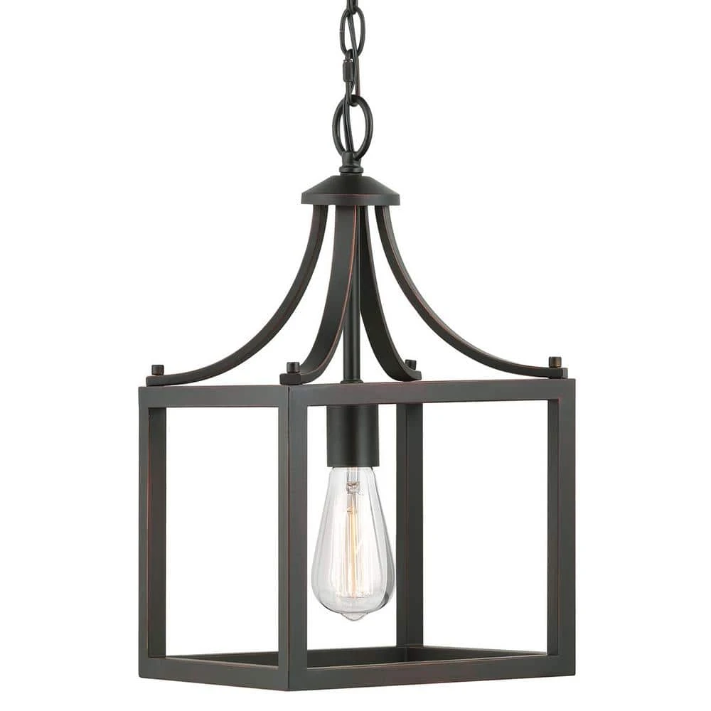 Hampton Bay Boswell Quarter 9-1/2 in. 1-Light Distressed Black Farmhouse Mini-Pendant Kitchen Light 1 Hampton Bay Boswell Quarter 9-1/2 in. 1-Light Distressed Black Farmhouse Mini-Pendant Kitchen Light