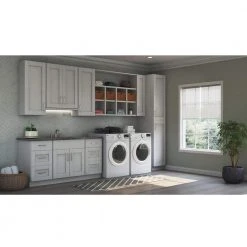 Hampton Bay Shaker Dove Gray Stock Assembled Base Kitchen Cabinet (9 in. x 34.5 in. x 24 in.) -Hampton Bay Shop dove gray hampton bay assembled kitchen cabinets kbf09 sdv c3 1000