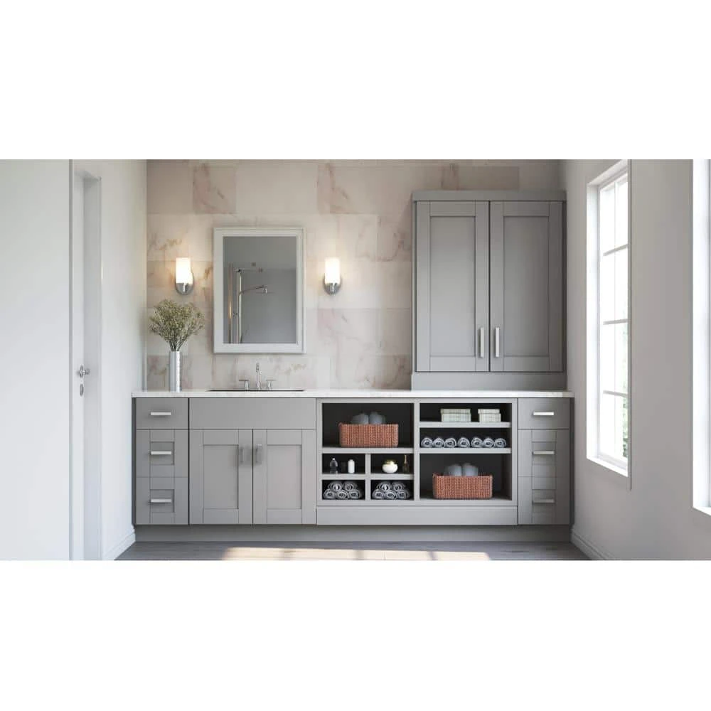 Hampton Bay 6 in. W x 36 in. H Cabinet Filler in Dove Gray 3 Hampton Bay 6 in. W x 36 in. H Cabinet Filler in Dove Gray - Image 3