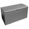 Hampton Bay 120 Gal. Grey Resin Wicker Outdoor Storage Deck Box with Lockable Lid