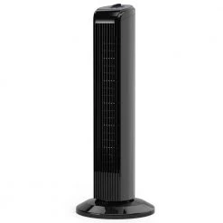 Hampton Bay 28 in. 40-Watt Oscillating Tower Fan in Black