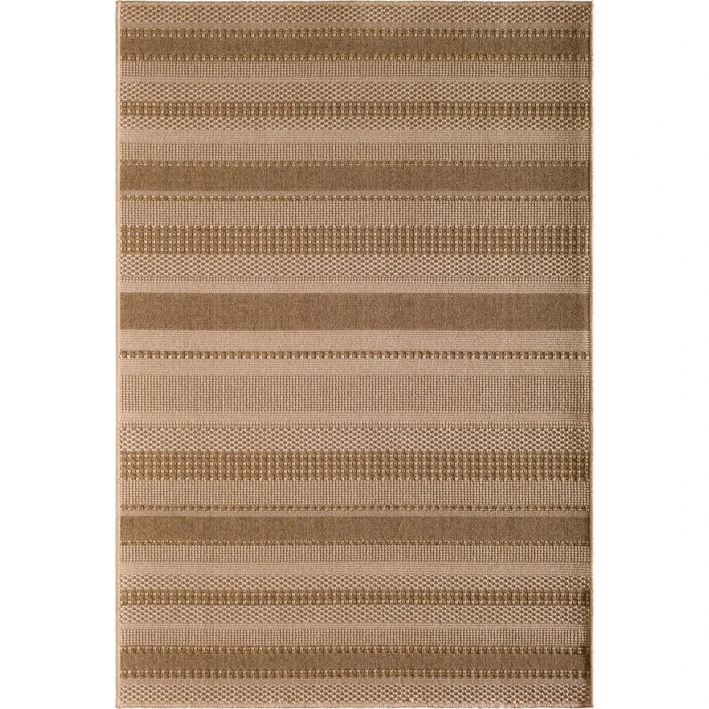 Hampton Bay Santorini Large Stripe Earth 8 ft. x 10 ft. Indoor/Outdoor Area Rug 1 Hampton Bay Santorini Large Stripe Earth 8 ft. x 10 ft. Indoor/Outdoor Area Rug