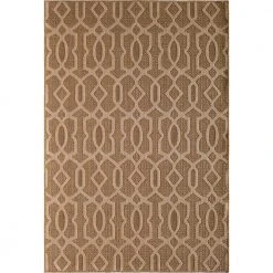 Hampton Bay Santorini Intertwined Fret Earth/Natural 8 ft. x 10 ft. Indoor/Outdoor Area Rug