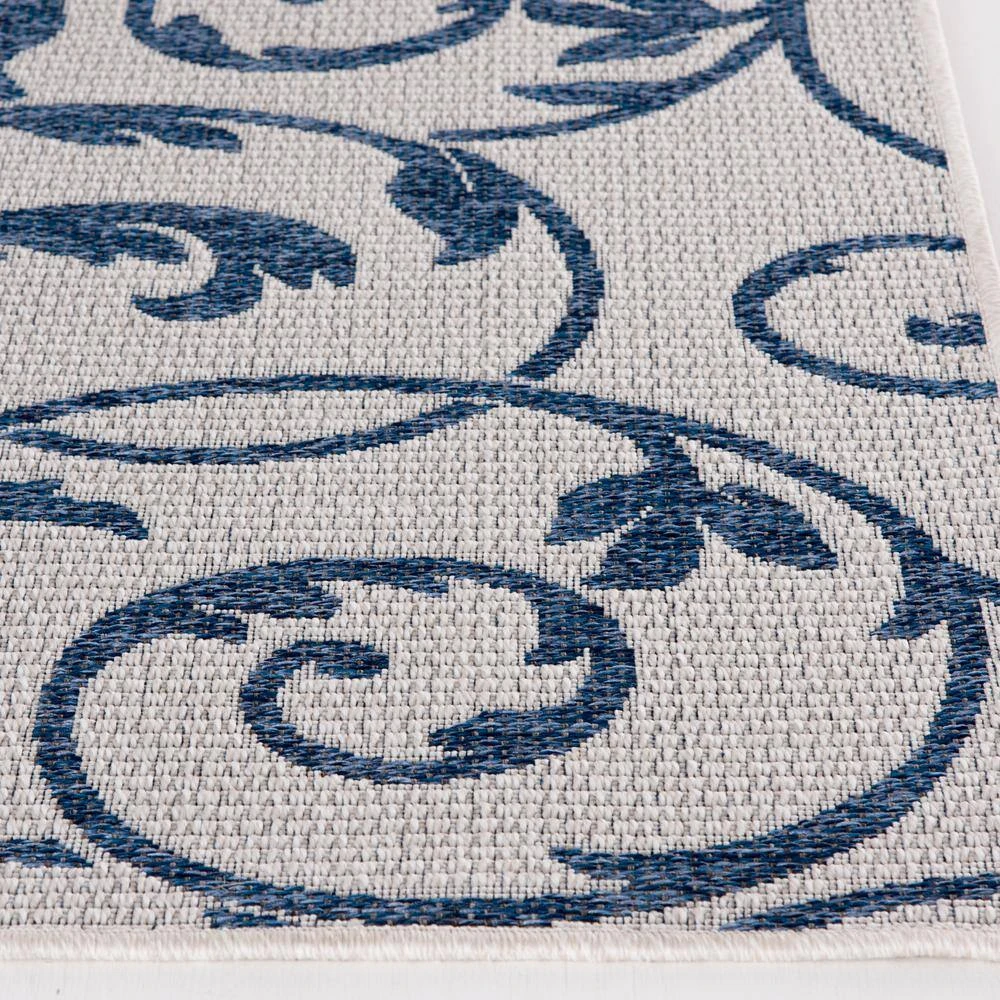 Hampton Bay Santorini Macala Ecru/Cobalt 5 ft. x 8 ft. Indoor/Outdoor Area Rug 6 Hampton Bay Santorini Macala Ecru/Cobalt 5 ft. x 8 ft. Indoor/Outdoor Area Rug - Image 6