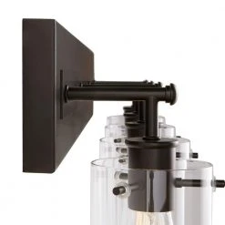 Hampton Bay Regan 29.13 in. 4-Light Espresso Bronze Bathroom Vanity Light with Clear Glass Shades -Hampton Bay Shop espresso bronze hampton bay vanity lighting ds19069 1d 1000