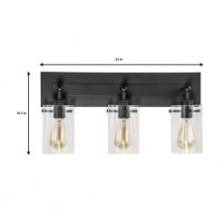 Hampton Bay Regan 21 in. 3-Light Espresso Bronze Bathroom Vanity Light with Clear Glass Shades 15 Hampton Bay Regan 21 in. 3-Light Espresso Bronze Bathroom Vanity Light with Clear Glass Shades -Hampton Bay Shop espresso bronze hampton bay vanity lighting ds19267 a0 1000