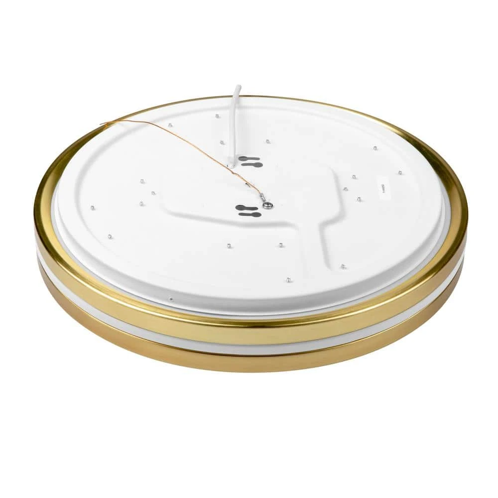 Hampton Bay ASHBURROW 15 in. Gold Selectable LED Flush Mount with Night Light 5 Hampton Bay ASHBURROW 15 in. Gold Selectable LED Flush Mount with Night Light - Image 5