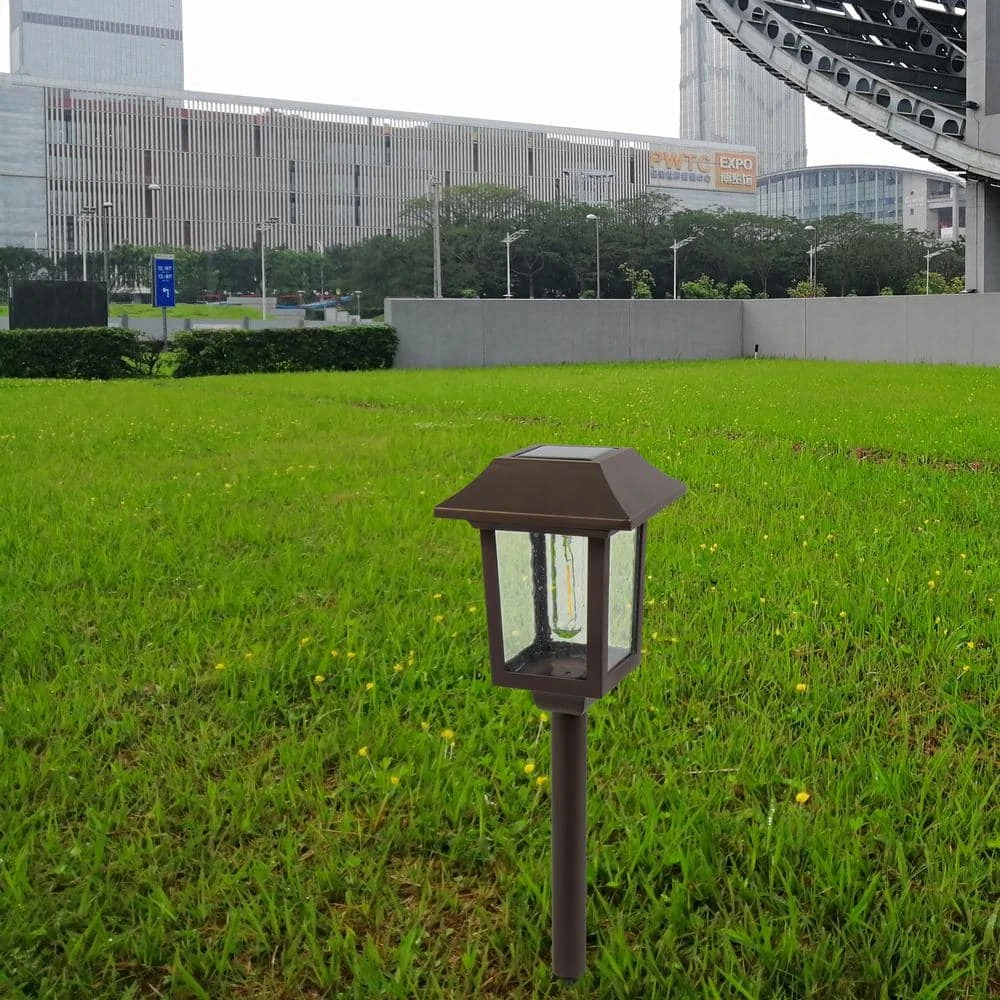 Hampton Bay Mitchell 10 Lumens Solar Golden Bronze Filament LED Path Light (6-Pack) 4 Hampton Bay Mitchell 10 Lumens Solar Golden Bronze Filament LED Path Light (6-Pack) - Image 4