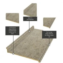 Hampton Bay Wilsonart 10 ft. Laminate Countertop in Textured Golden Juparana with Full Wrap Ogee Edge -Hampton Bay Shop golden juparana hampton bay laminate countertops 011337011094932 44 1000