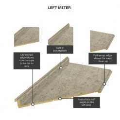 Hampton Bay Wilsonart 10 ft. Laminate Countertop in Textured Golden Juparana with Full Wrap Ogee Edge -Hampton Bay Shop golden juparana hampton bay laminate countertops 211337011094932 44 1000