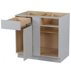 Hampton Bay Cambridge Shaker Assembled 36 in. x 34.5 in. x 24.5 in. Blind Base Cabinet in Gray -Hampton Bay Shop gray hampton bay assembled kitchen cabinets ca3635l kg 77 1000