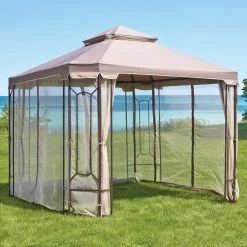 Hampton Bay Replacement Canopy Outdoor Patio for 10 ft. x 10 ft. Cottleville Gazebo -Hampton Bay Shop gray hampton bay gazebos gfs00744a cpy c3 1000