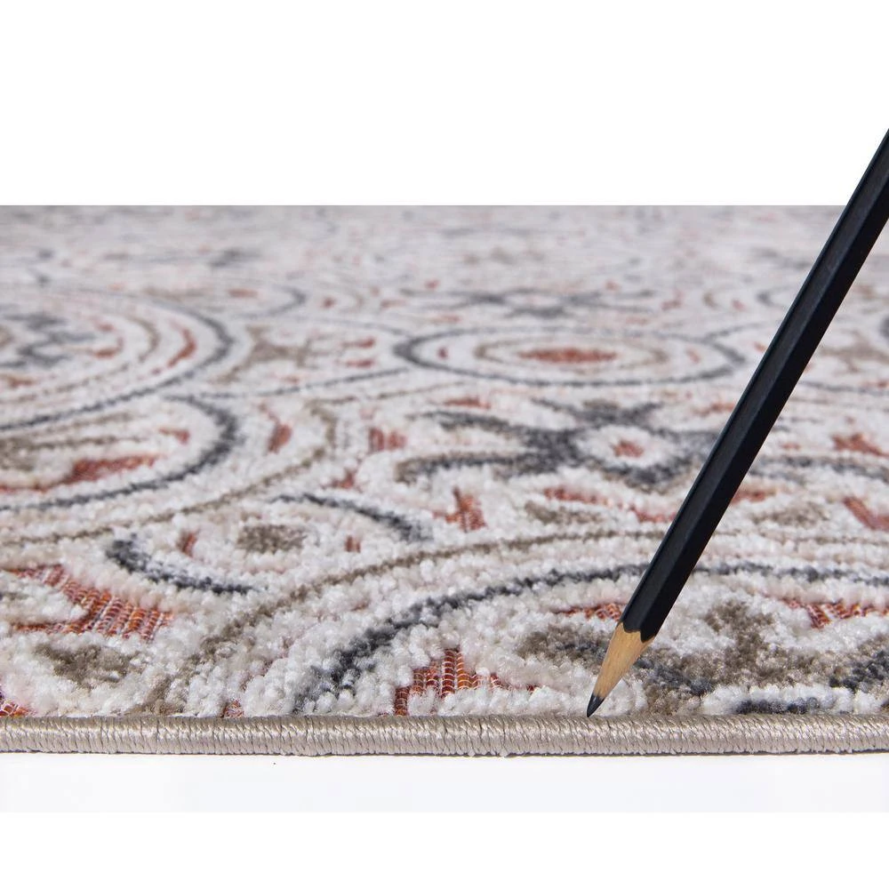 Hampton Bay Geo Gray 7 ft.10 in. x 9 ft. 10 in. Indoor/Outdoor Area Rug 3 Hampton Bay Geo Gray 7 ft.10 in. x 9 ft. 10 in. Indoor/Outdoor Area Rug - Image 3