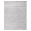 Hampton Bay Natural Ash Grey 8 ft. x 10 ft. Striped Indoor/Outdoor Area Rug