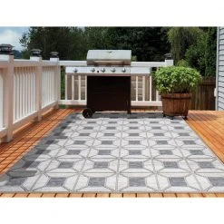 Hampton Bay Clover Gray 7 ft. 10 in. x 9 ft. 10 in. Indoor/Outdoor Area Rug 17 Hampton Bay Clover Gray 7 ft. 10 in. x 9 ft. 10 in. Indoor/Outdoor Area Rug -Hampton Bay Shop gray hampton bay outdoor rugs 87467 44 1000