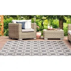 Hampton Bay Clover Gray 7 ft. 10 in. x 9 ft. 10 in. Indoor/Outdoor Area Rug 14 Hampton Bay Clover Gray 7 ft. 10 in. x 9 ft. 10 in. Indoor/Outdoor Area Rug -Hampton Bay Shop gray hampton bay outdoor rugs 87467 c3 1000