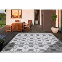 Hampton Bay Clover Gray 7 ft. 10 in. x 9 ft. 10 in. Indoor/Outdoor Area Rug 18 Hampton Bay Clover Gray 7 ft. 10 in. x 9 ft. 10 in. Indoor/Outdoor Area Rug -Hampton Bay Shop gray hampton bay outdoor rugs 87467 fa 1000