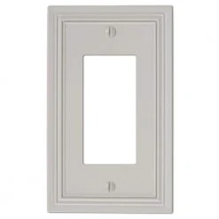 Hampton Bay Hallcrest 1 Gang Rocker Metal Wall Plate - Gray