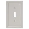 Hampton Bay Hallcrest 1 Gang Toggle Metal Wall Plate - Gray