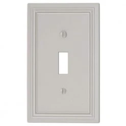 Hampton Bay Hallcrest 1 Gang Toggle Metal Wall Plate - Gray