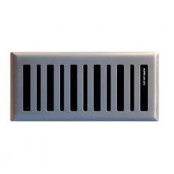 Hampton Bay Contemporary 4 in. x 10 in. Steel Floor Register in Brushed Nickel
