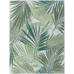 Hampton Bay Green Palms 9 ft. x 12 ft. Indoor/Outdoor Area Rug