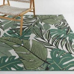 Hampton Bay Green 9 ft. x 12 ft. Palm Indoor/Outdoor Area Rug -Hampton Bay Shop green hampton bay outdoor rugs 3105599 31 1000