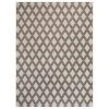 Hampton Bay Basket Weave Gray 8 ft. x 10 ft. Trellis Indoor/Outdoor Area Rug